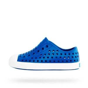 Natives little kid size 12 Vibrant Blue and White Water Shoes